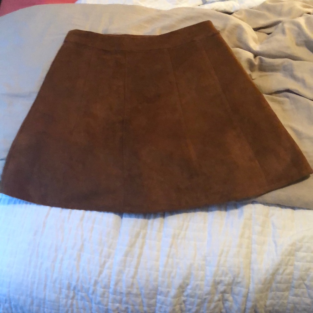BCBG suede flare skirt